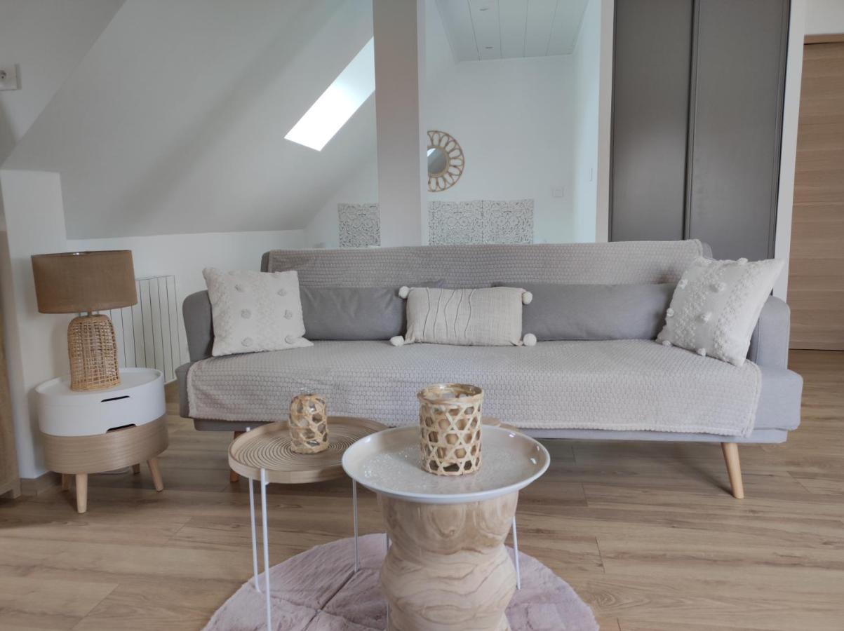 Studio Cosy Spacieux Lumineux Avec Terrasse Vezelois Luaran gambar